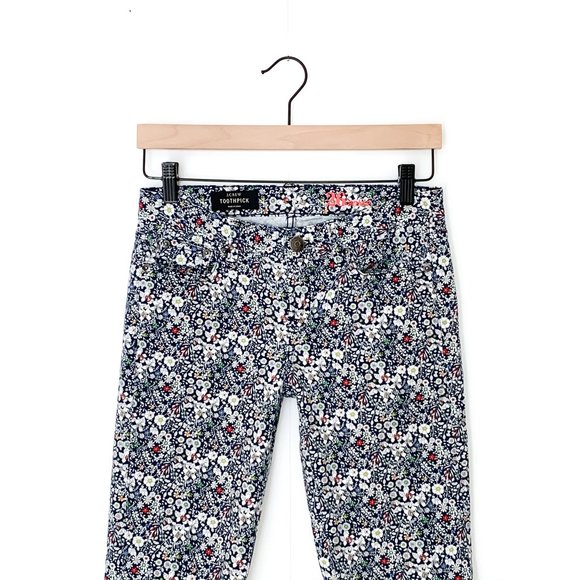 J. CREW liberty floral skinny toothpick jeans 26 - Picture 4 of 7